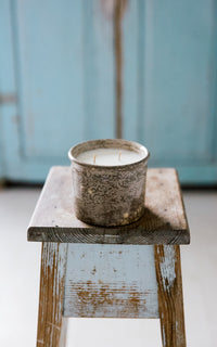Vintage French Stoneware Crock Liz June's Atelier  Lavender Essential Oil Soy Candle