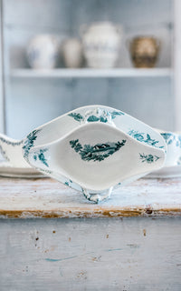 Vintage French Stoneware Sauce Boat