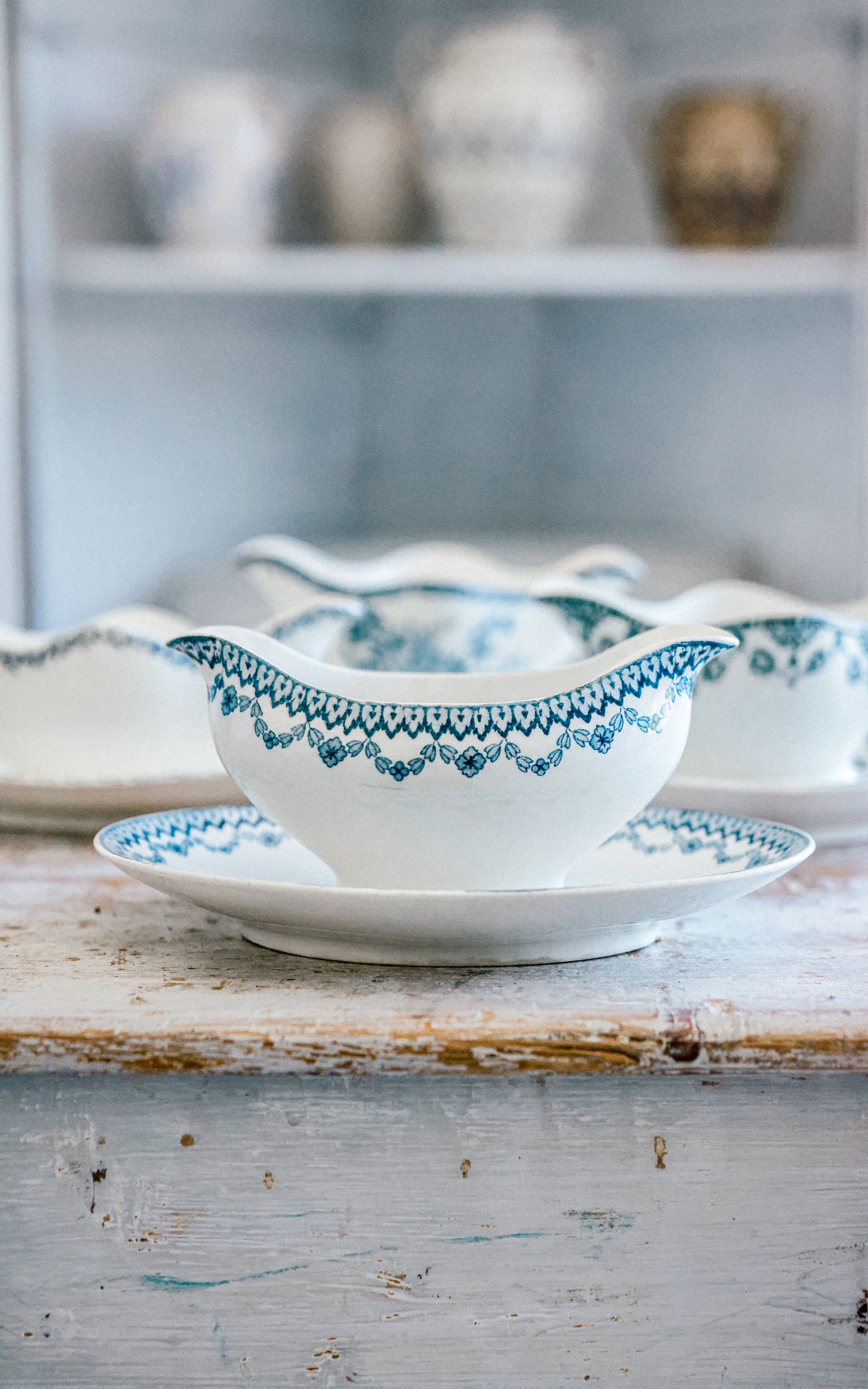 Vintage French Stoneware Sauce Boat