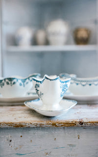 Vintage French Stoneware Sauceboat