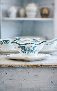 Vintage French Stoneware Sauceboat