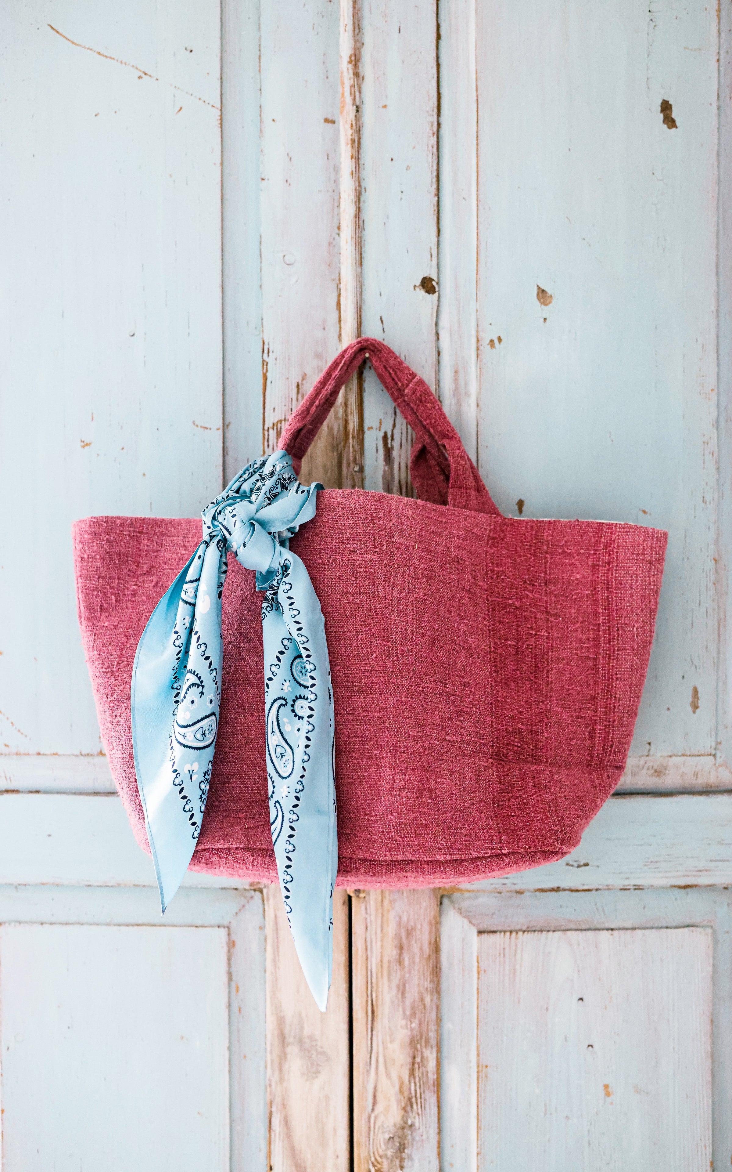 Vintage French Textile Tote