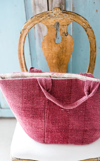 Vintage French Textile Tote