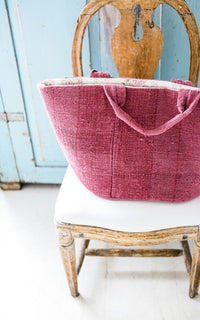 Vintage French Textile Tote