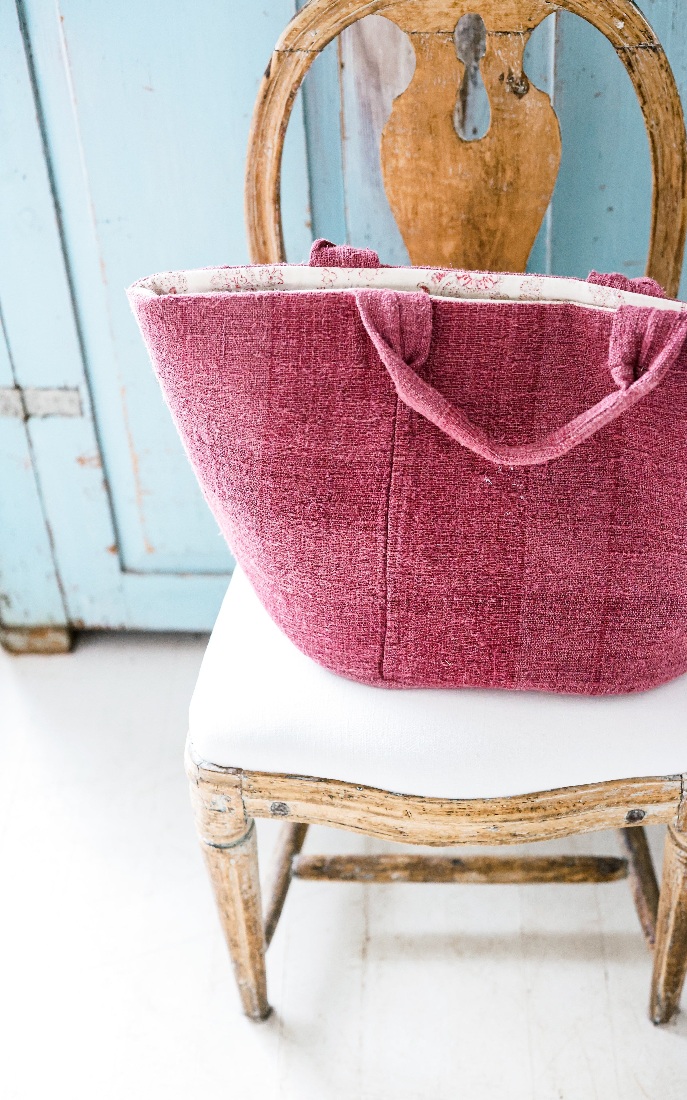 Vintage French Textile Tote