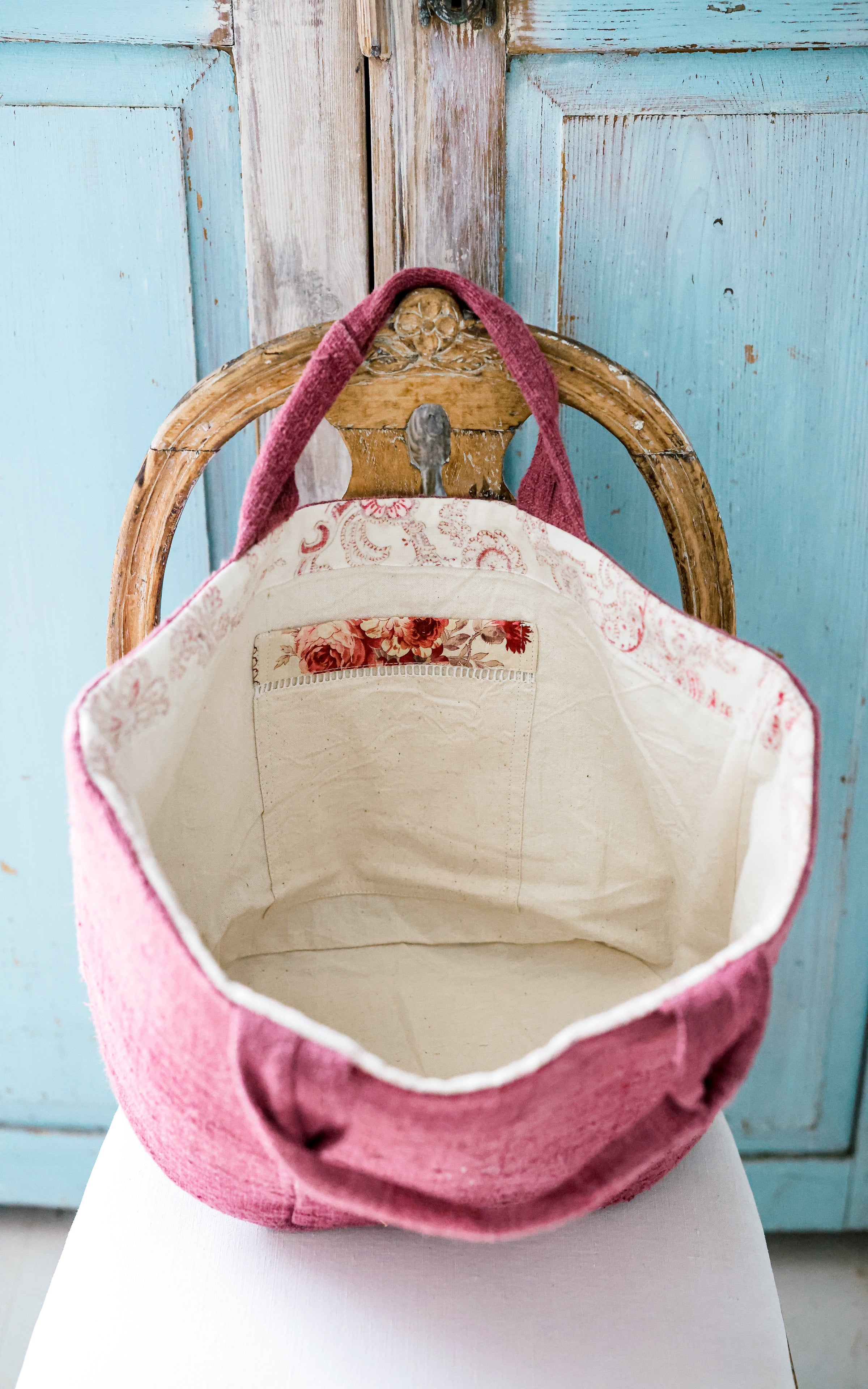 Vintage French Textile Tote