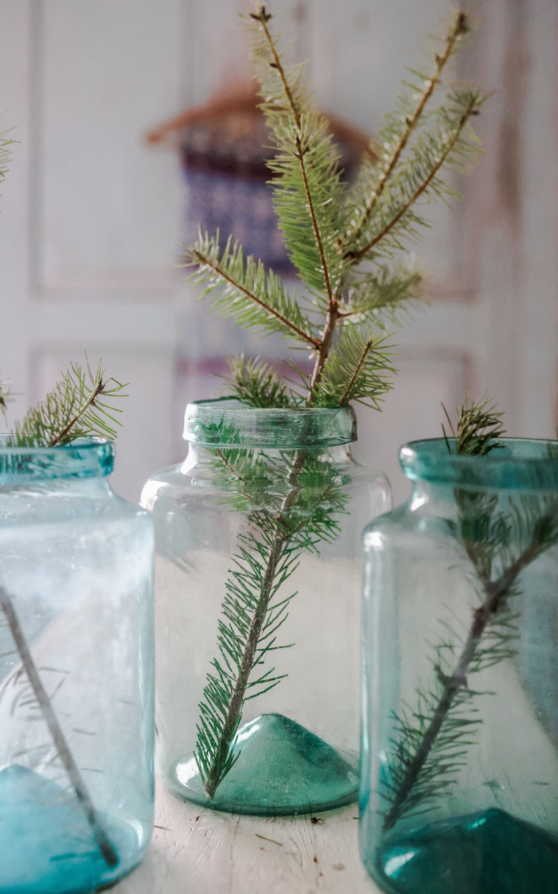 Vintage Hand Blown Spanish Glass Jar