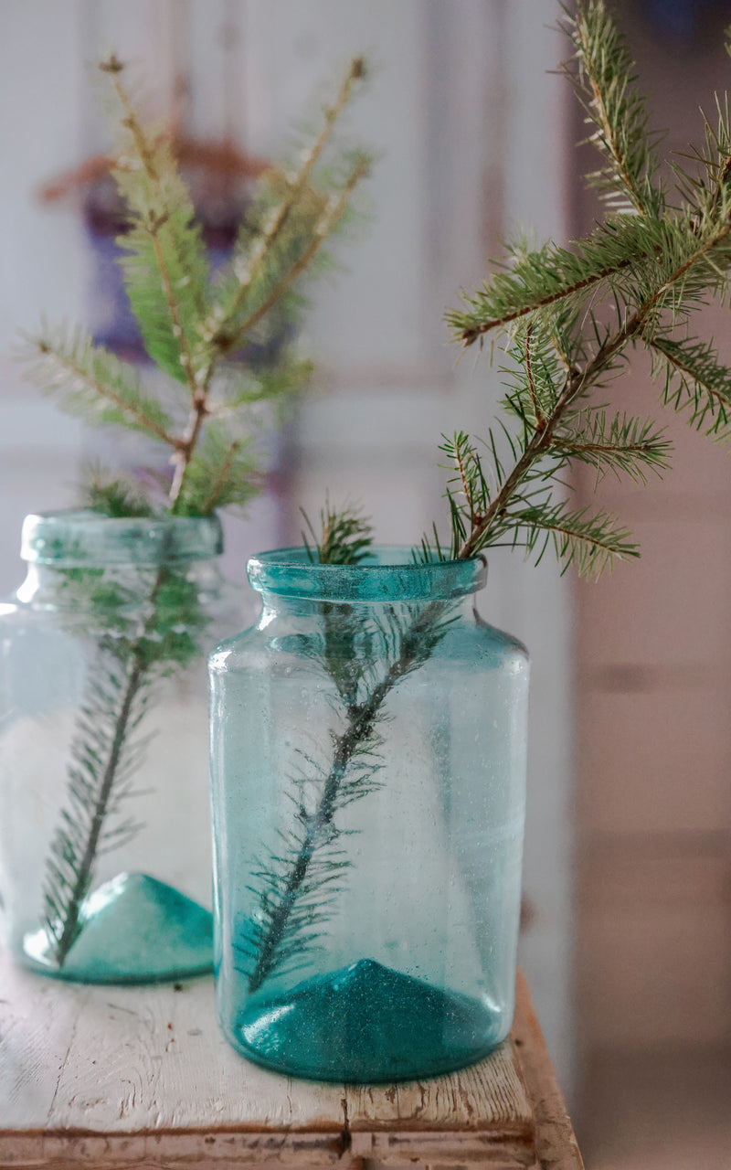 Vintage Hand Blown Spanish Glass Jar