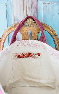 Vintage French Textile Tote