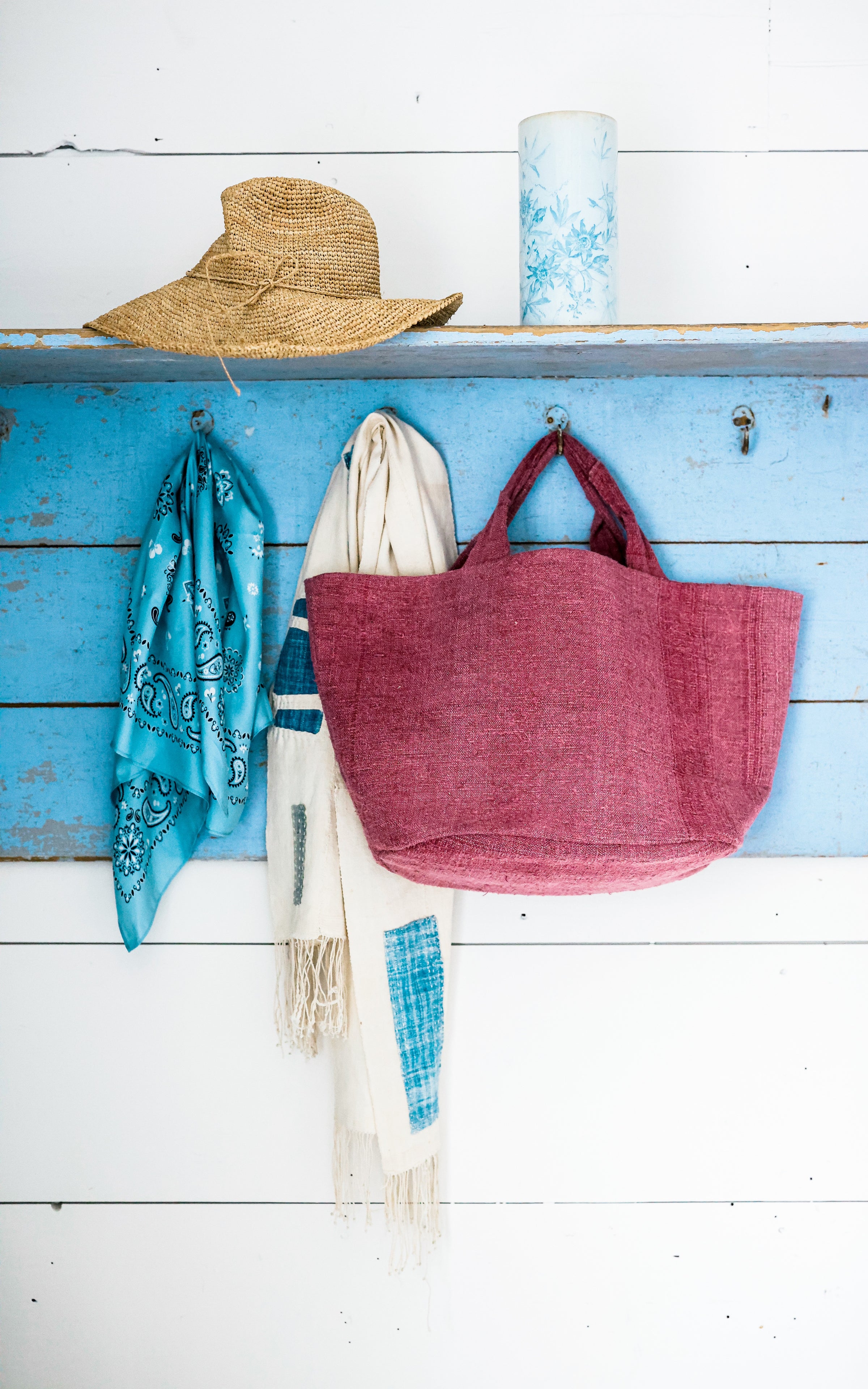 Vintage French Textile Tote