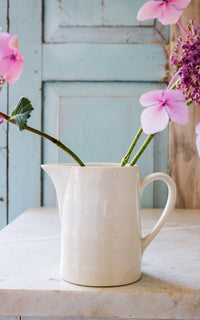 Petite Vintage French Stoneware  Pitcher