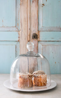 Vintage French Glass Cake Cover