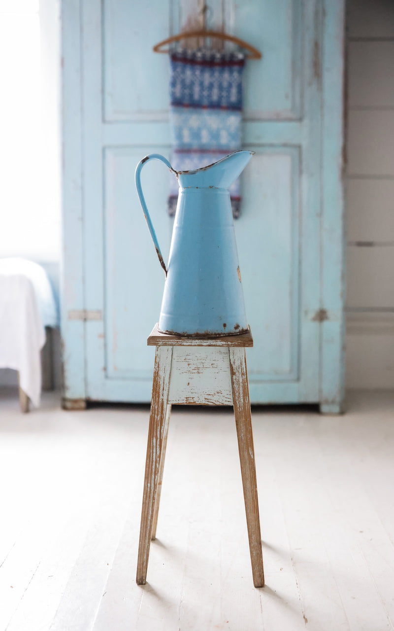 Vintage French Enamelware Pitcher