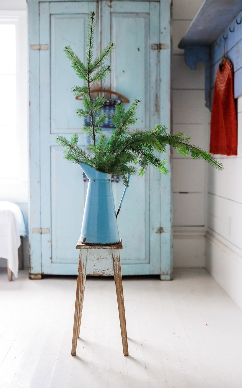 Vintage French Enamelware Pitcher