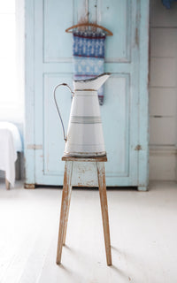 Vintage French Enamelware Pitcher