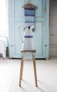 Vintage French Enamelware Pitcher