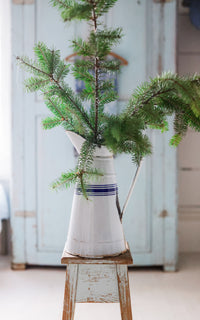 Vintage French Enamelware Pitcher