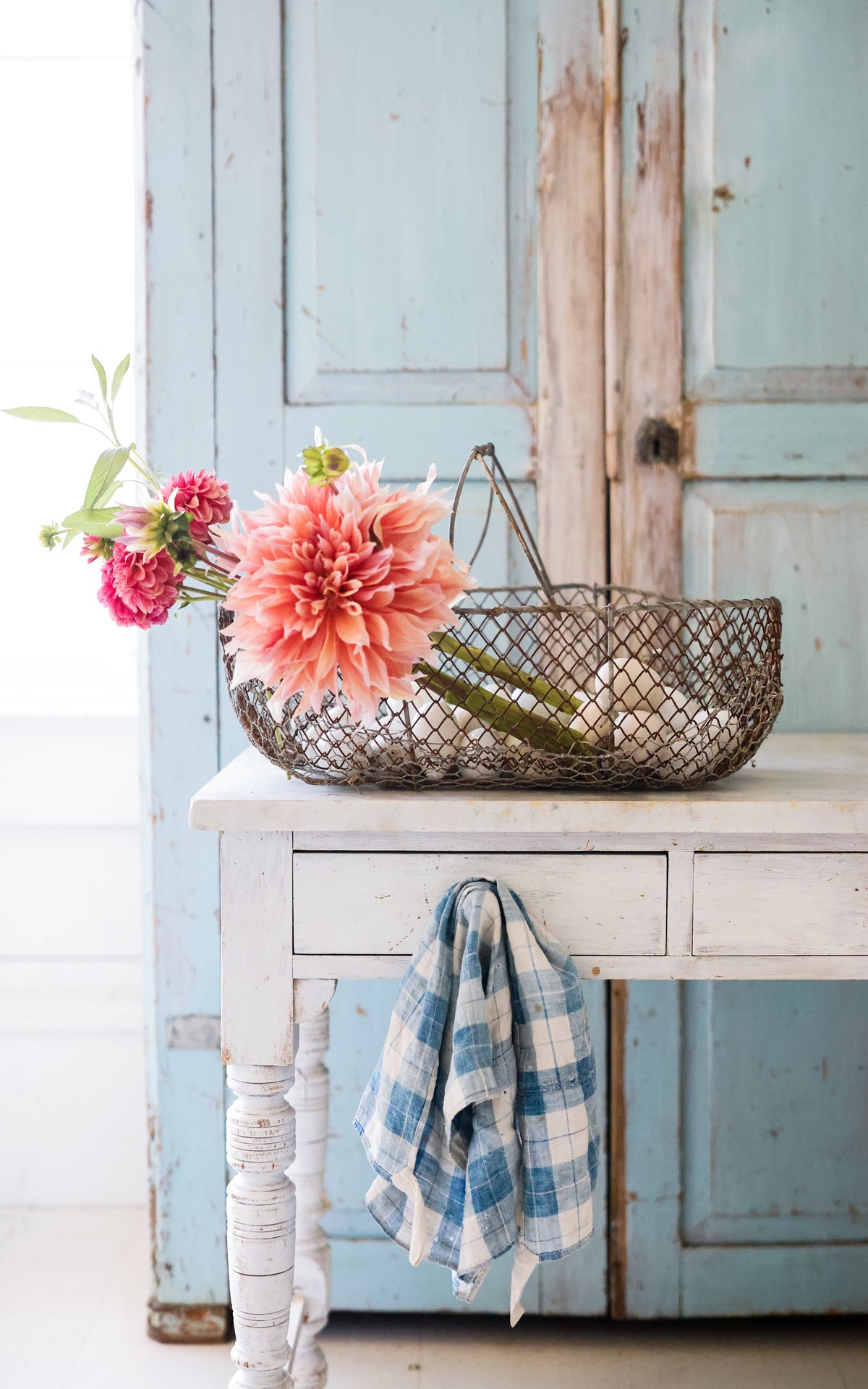 Vintage French Harvesting Basket