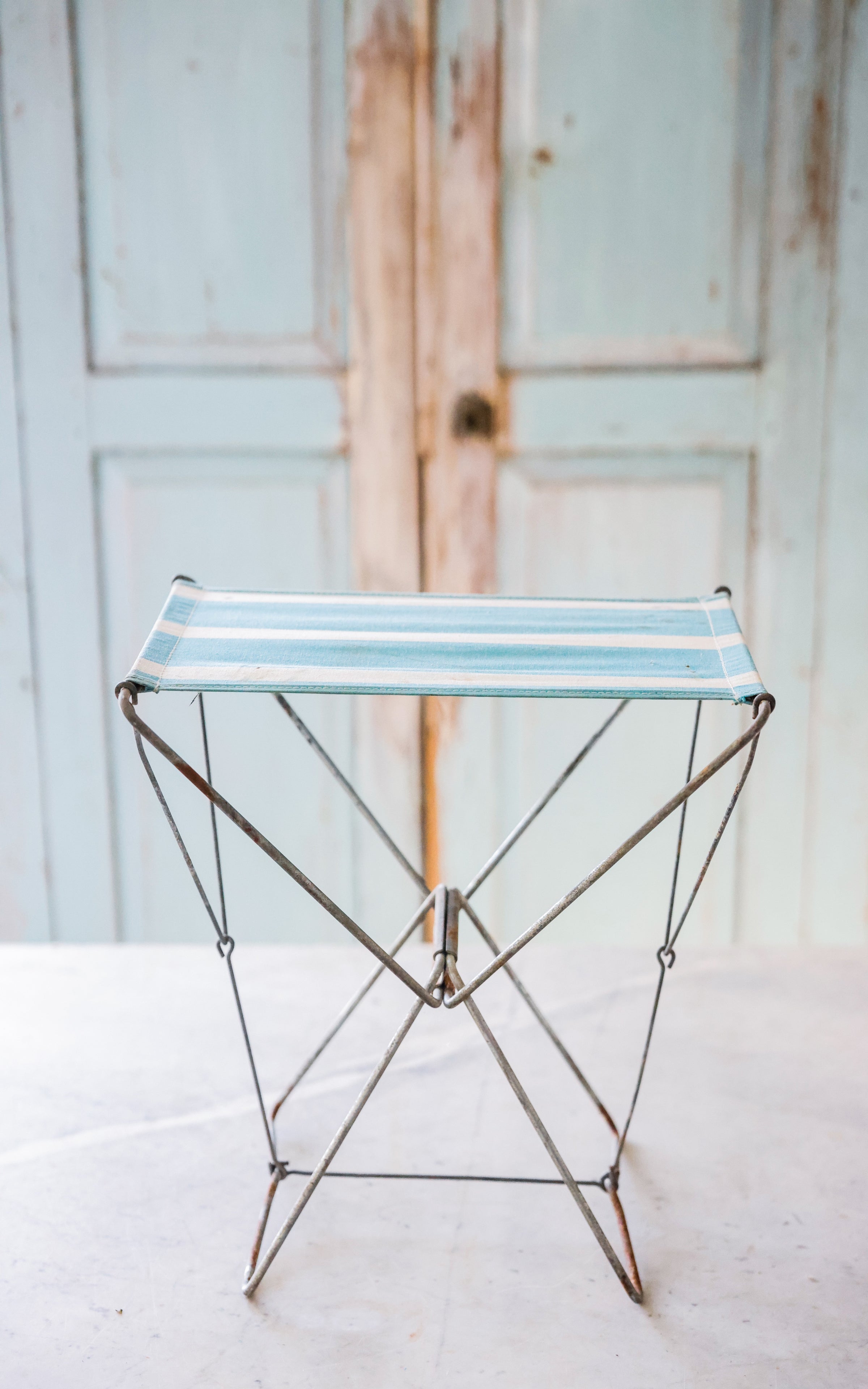 Vintage French Camp Stool