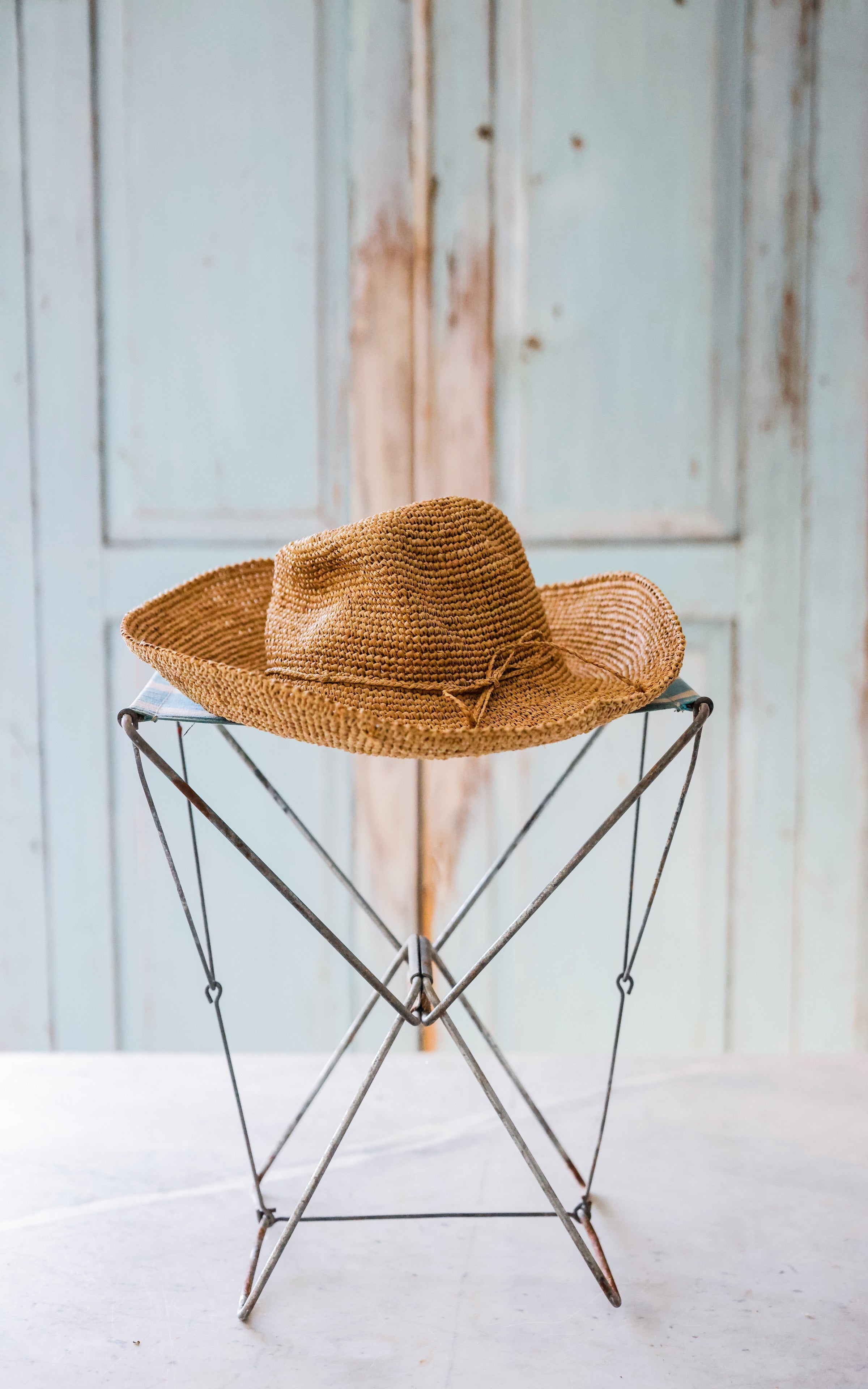 Vintage French Camp Stool