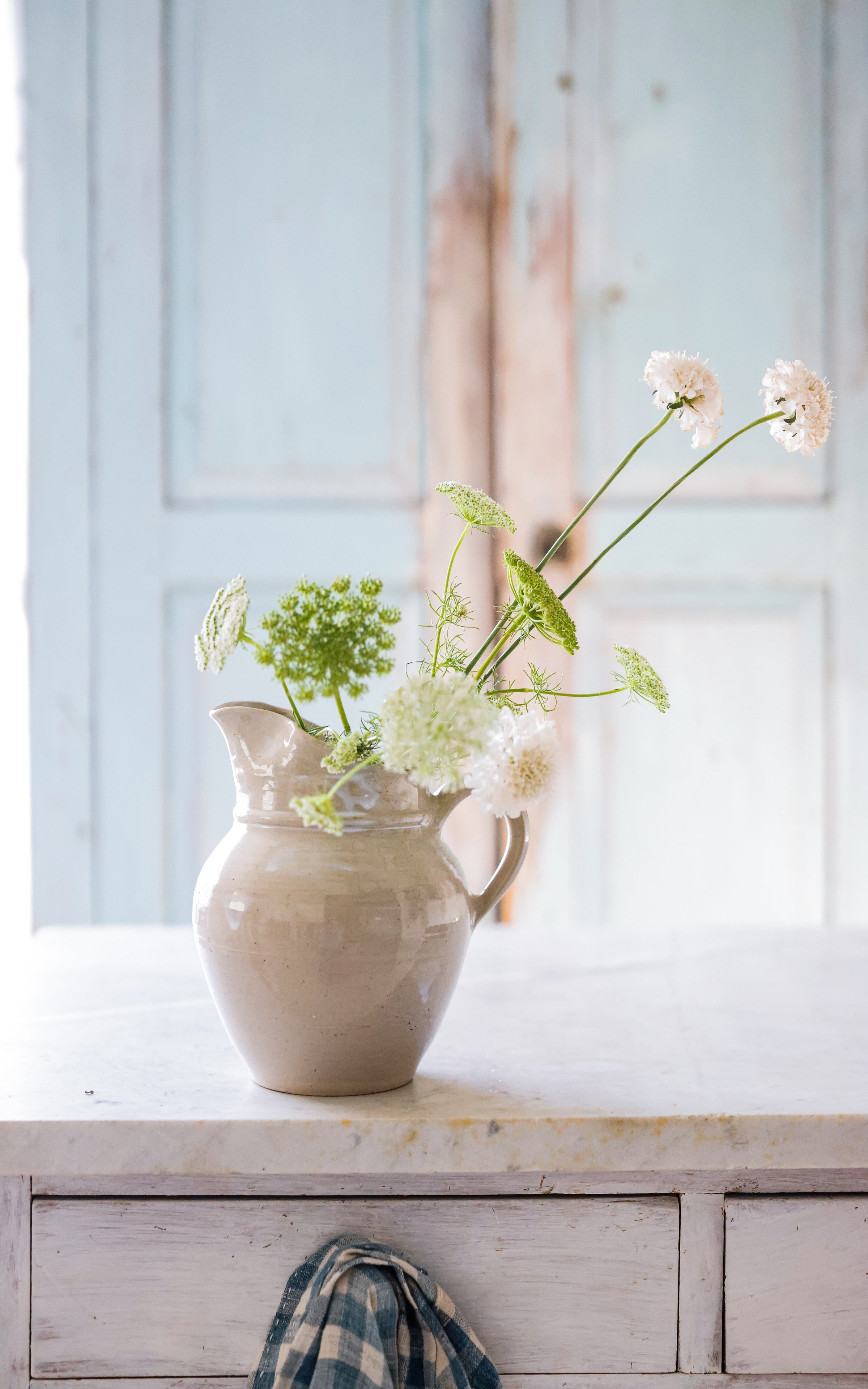 Vintage French Stoneware Pitcher