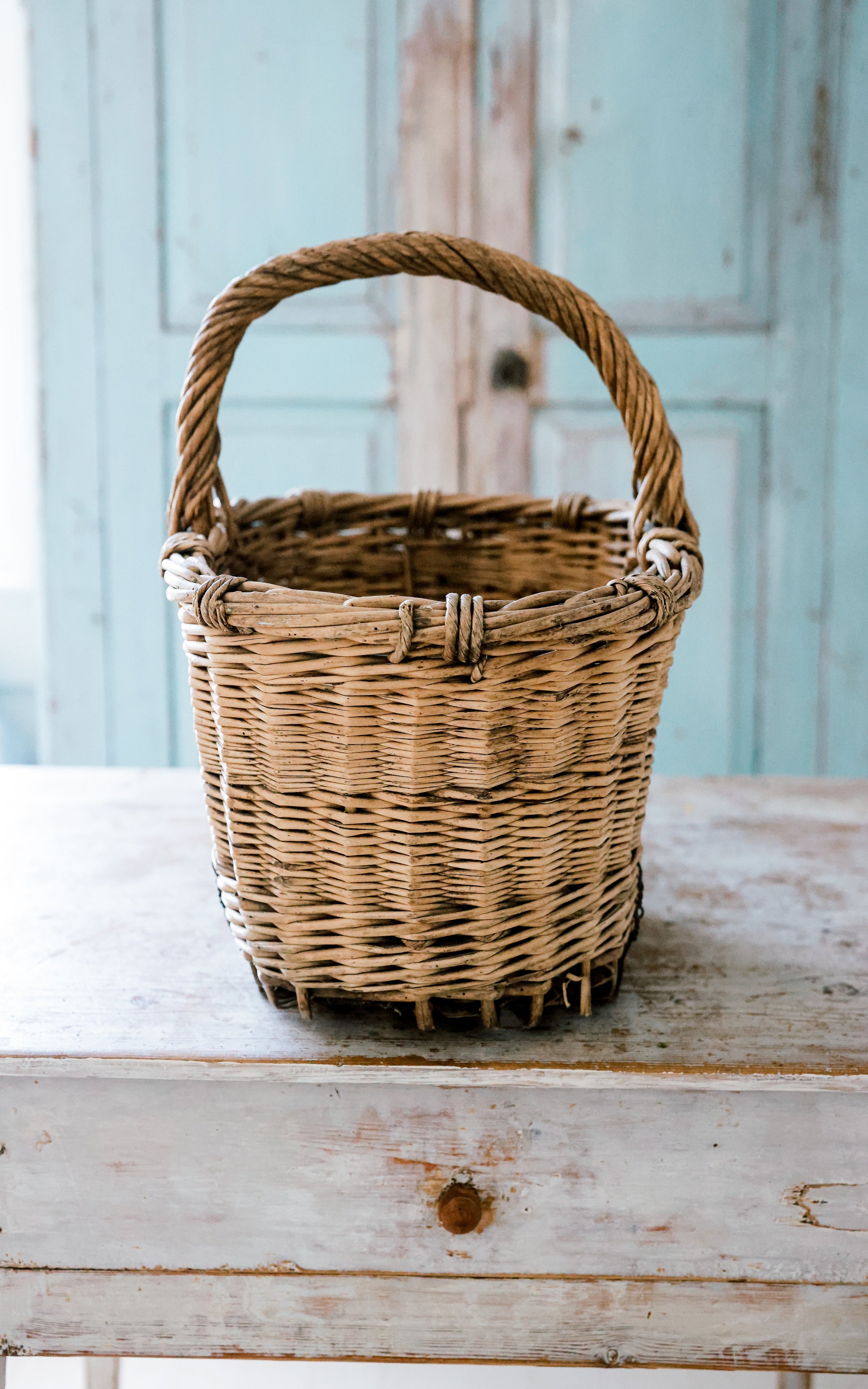 Vintage French Wine Basket