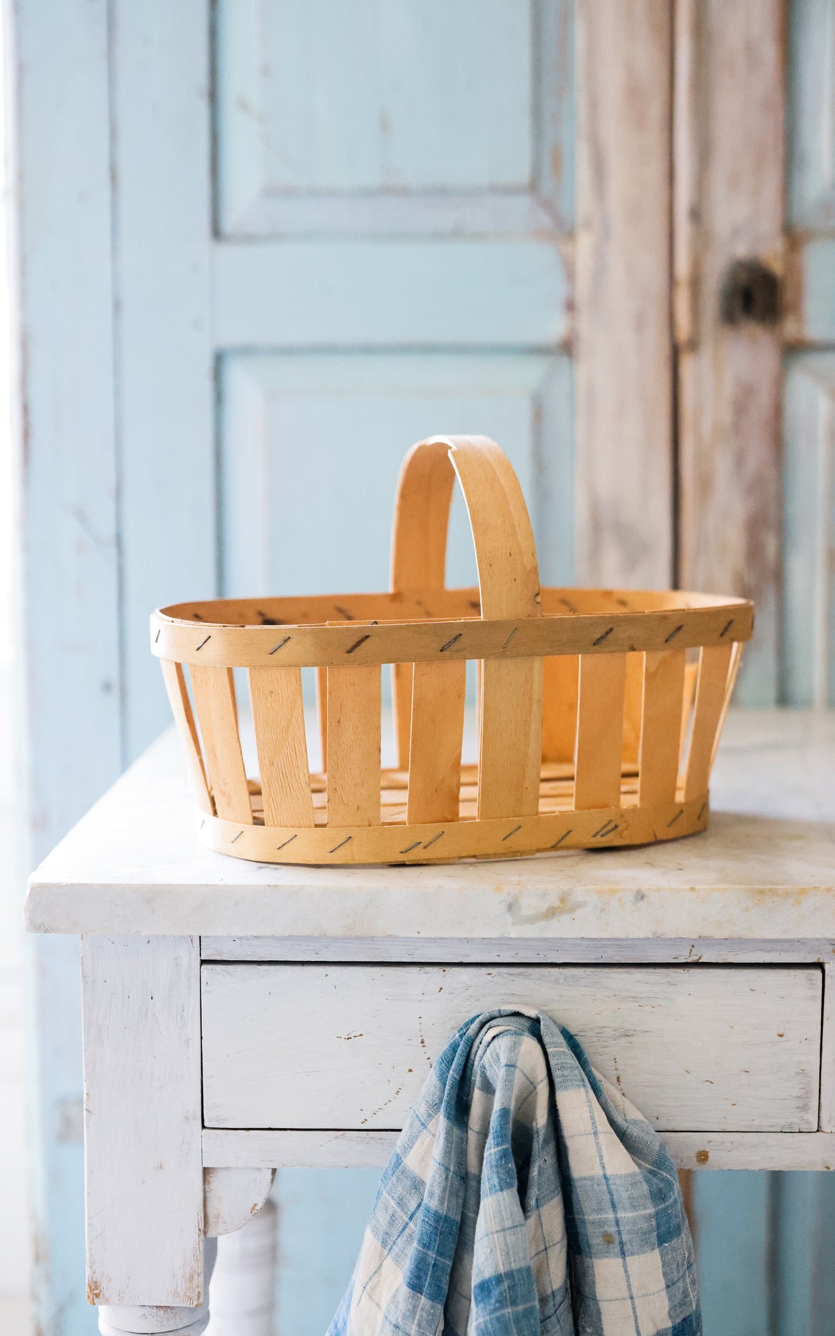 Petite Vintage French Berry Farm Basket