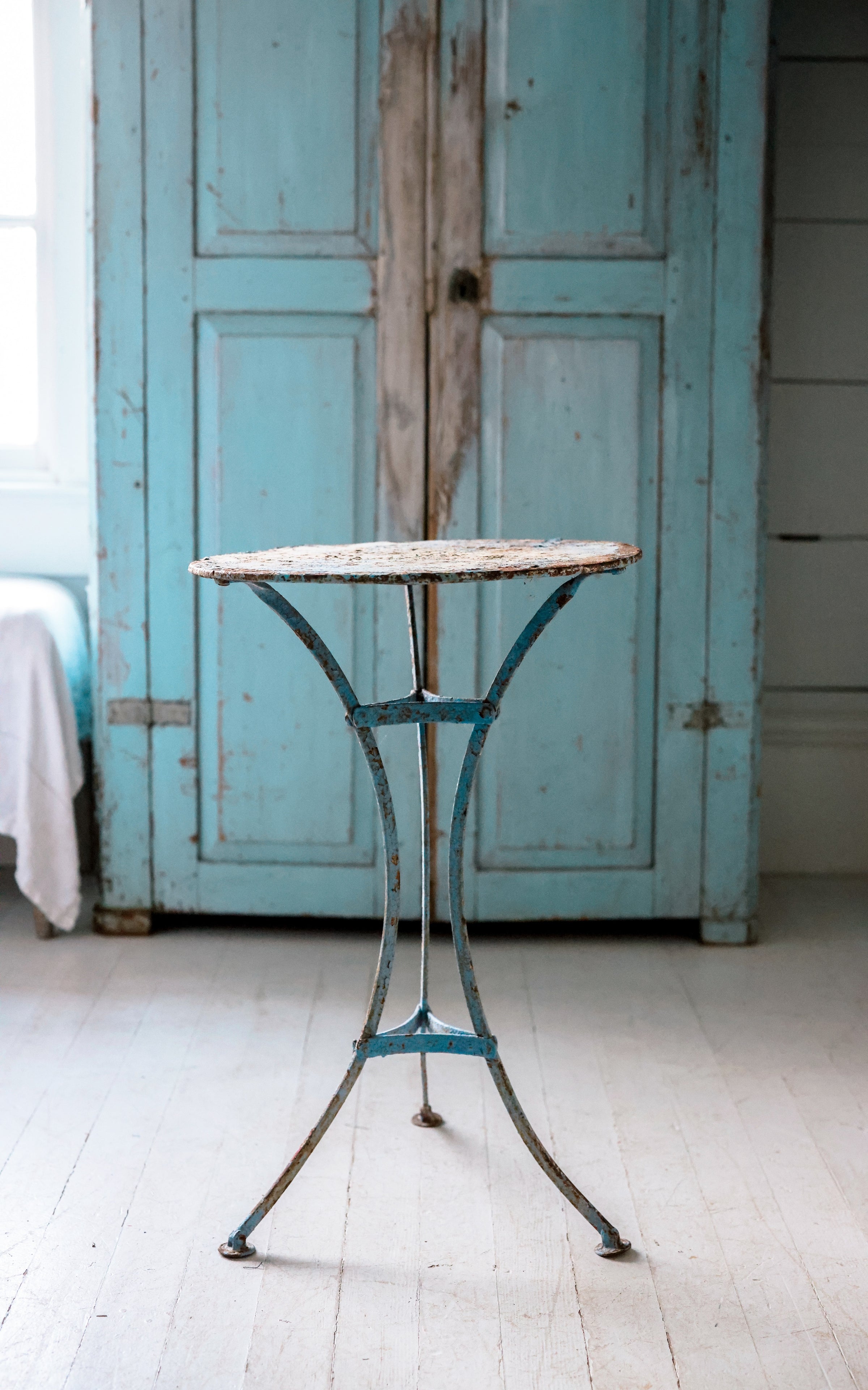 Vintage French Metal Bistro Table