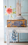 Vintage French Wallpapered Chest