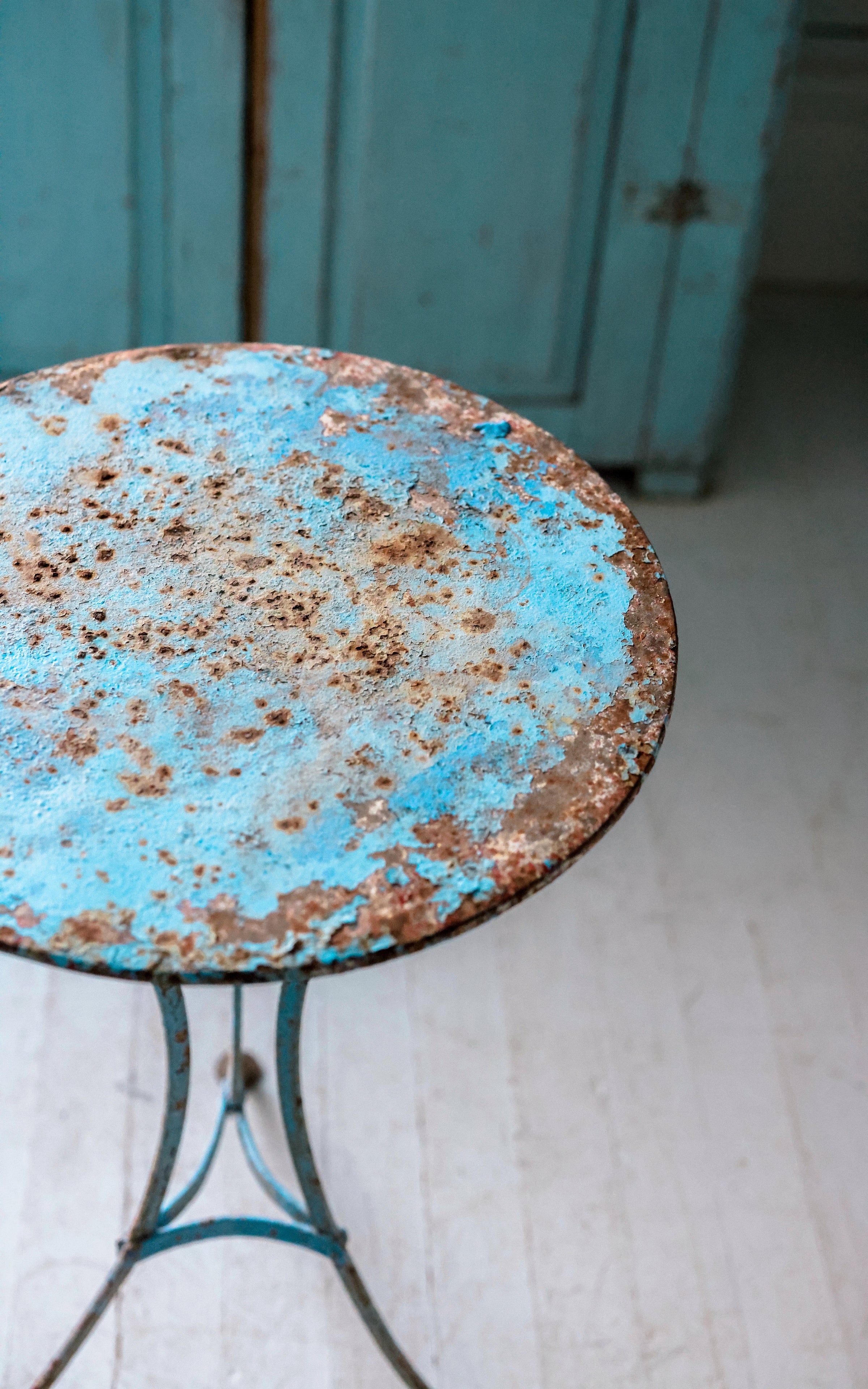 Vintage French Metal Bistro Table