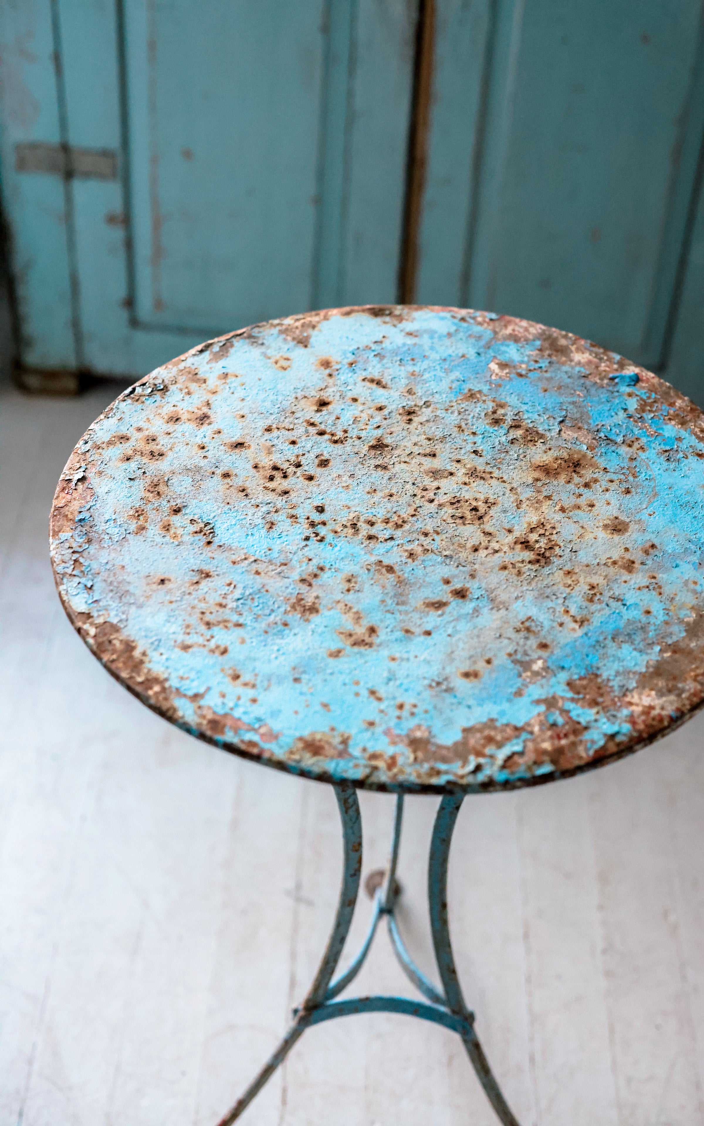 Vintage French Metal Bistro Table