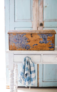 Vintage French Wallpapered Chest
