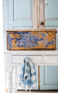 Vintage French Wallpapered Chest