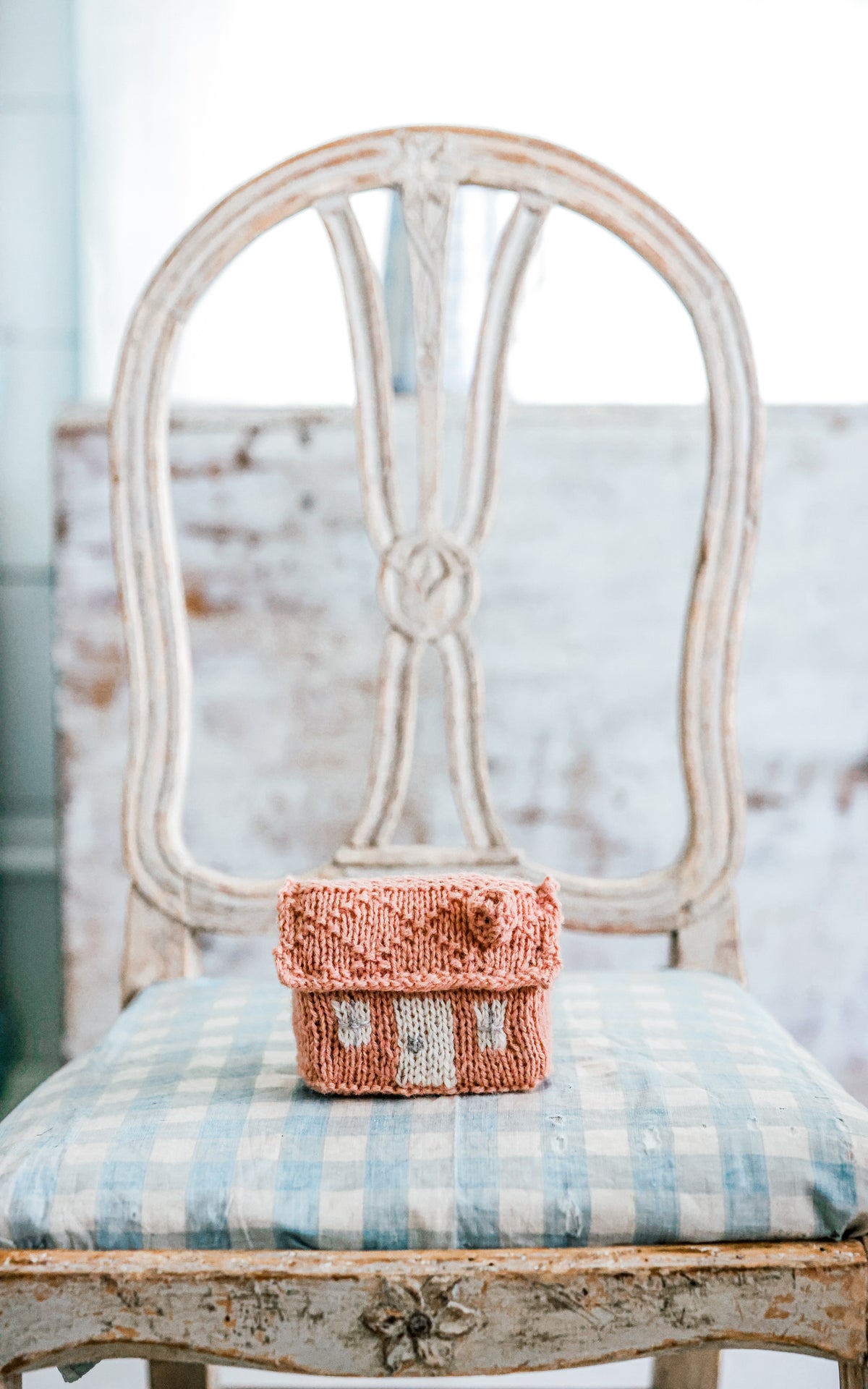 Made to Order Hand Knitted Pink Petite House