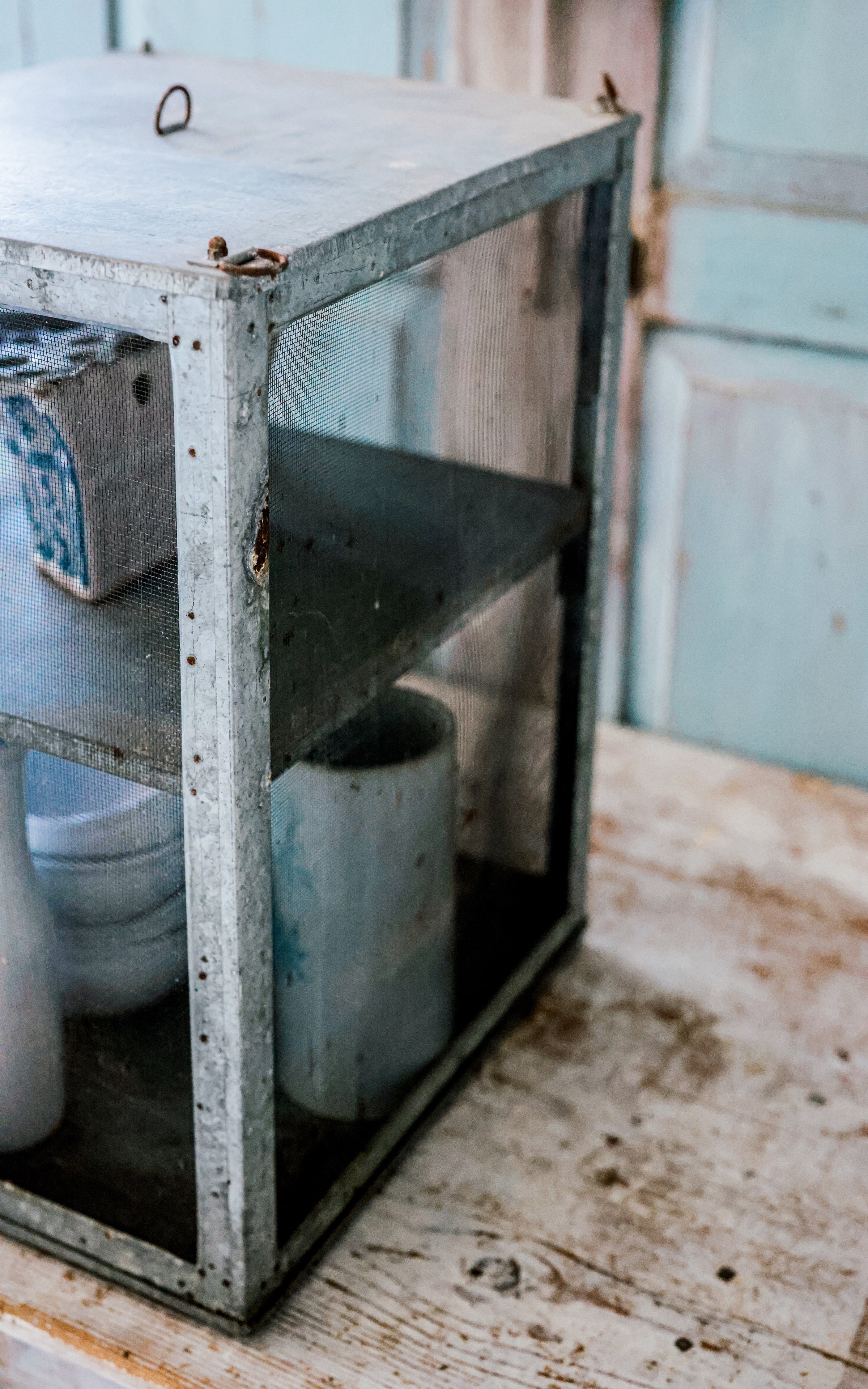 Vintage French Zinc Cheese Safe