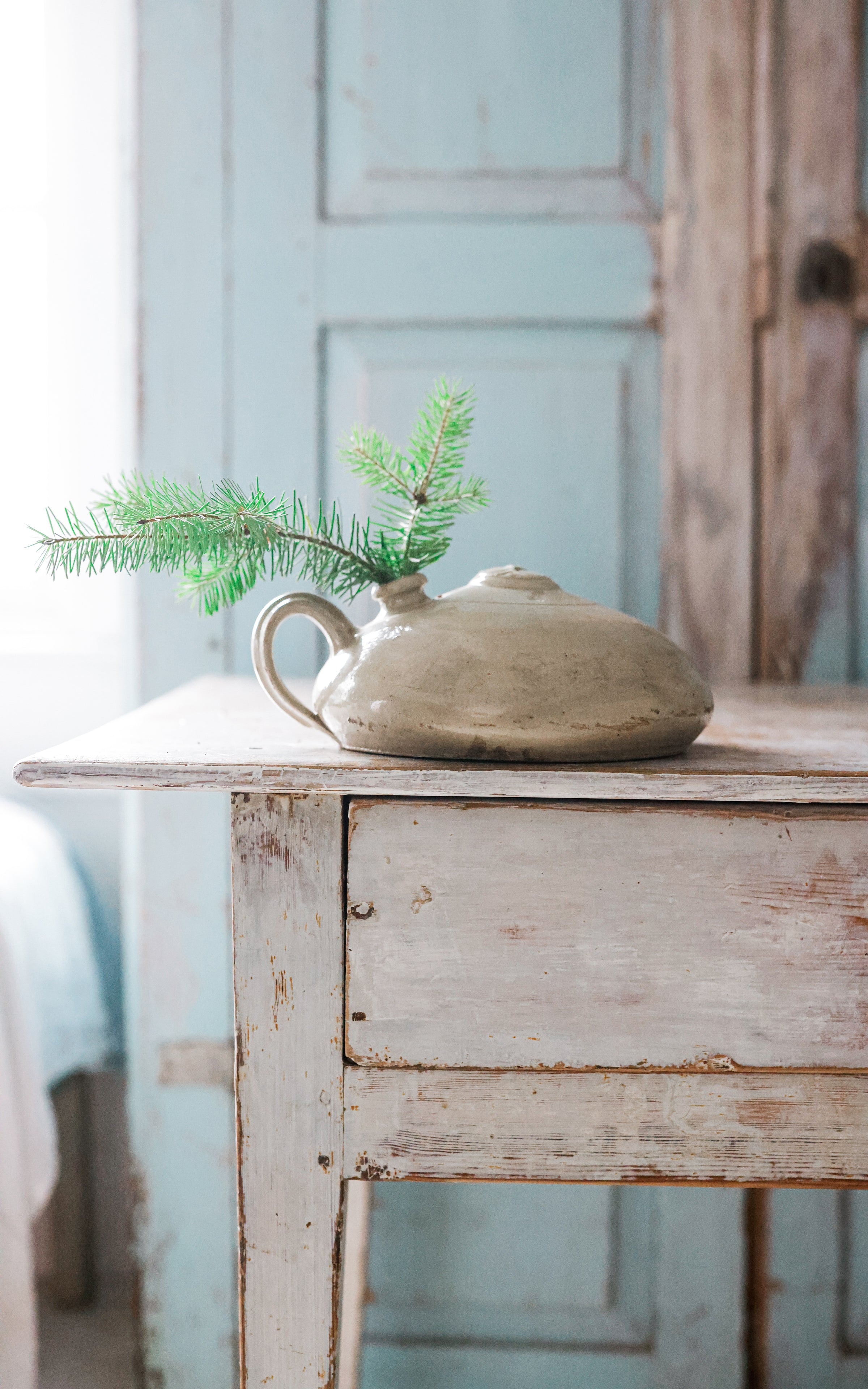 Vintage French Stoneware Foot Warmer