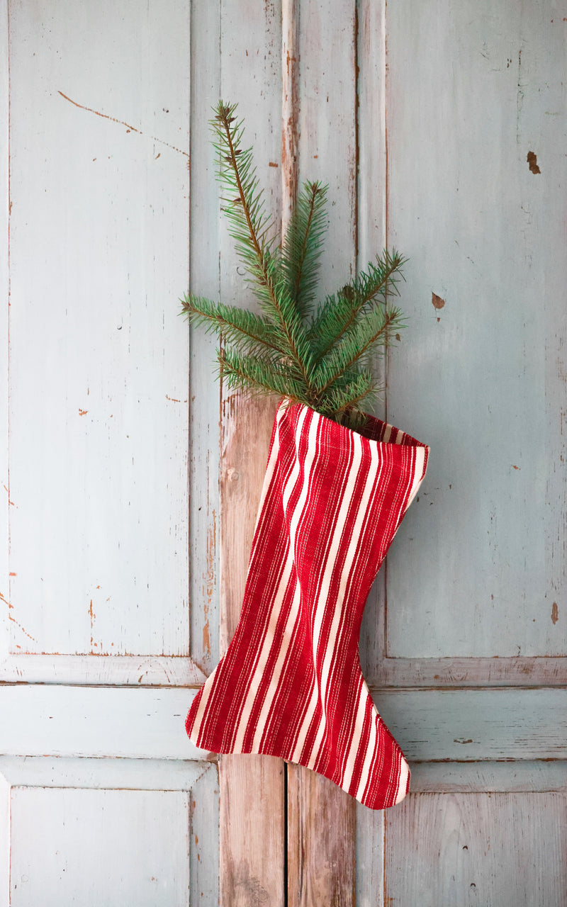 Vintage French Textile Stocking