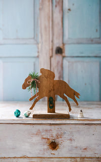 Vintage French Wood Horse
