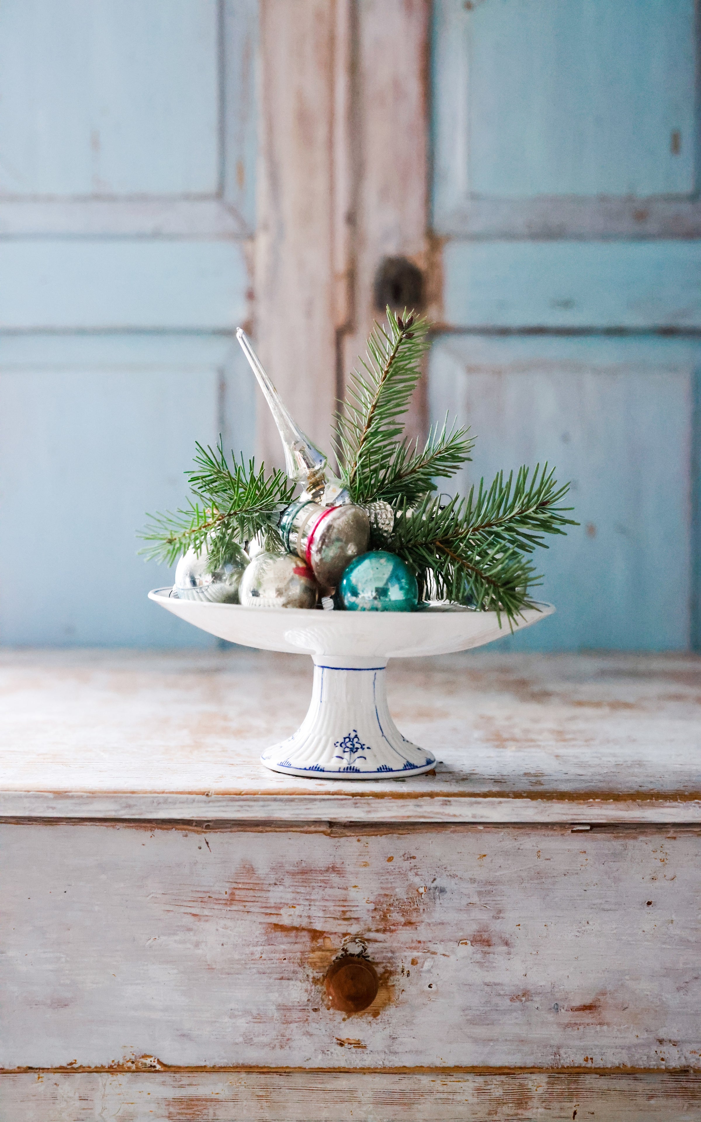 Vintage Belgian Stoneware Compote