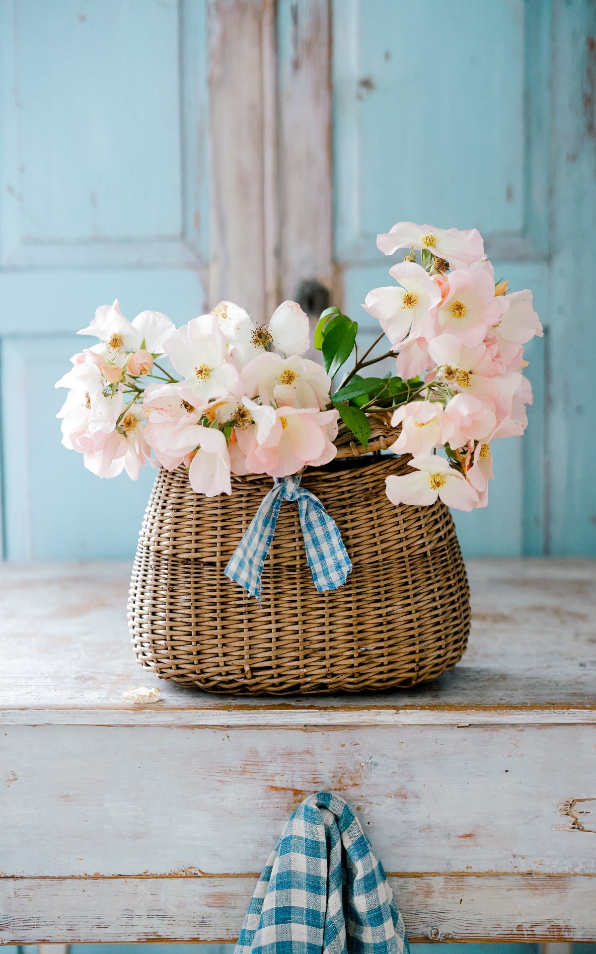 Vintage French Fishing Basket