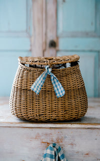 Vintage French Fishing Basket