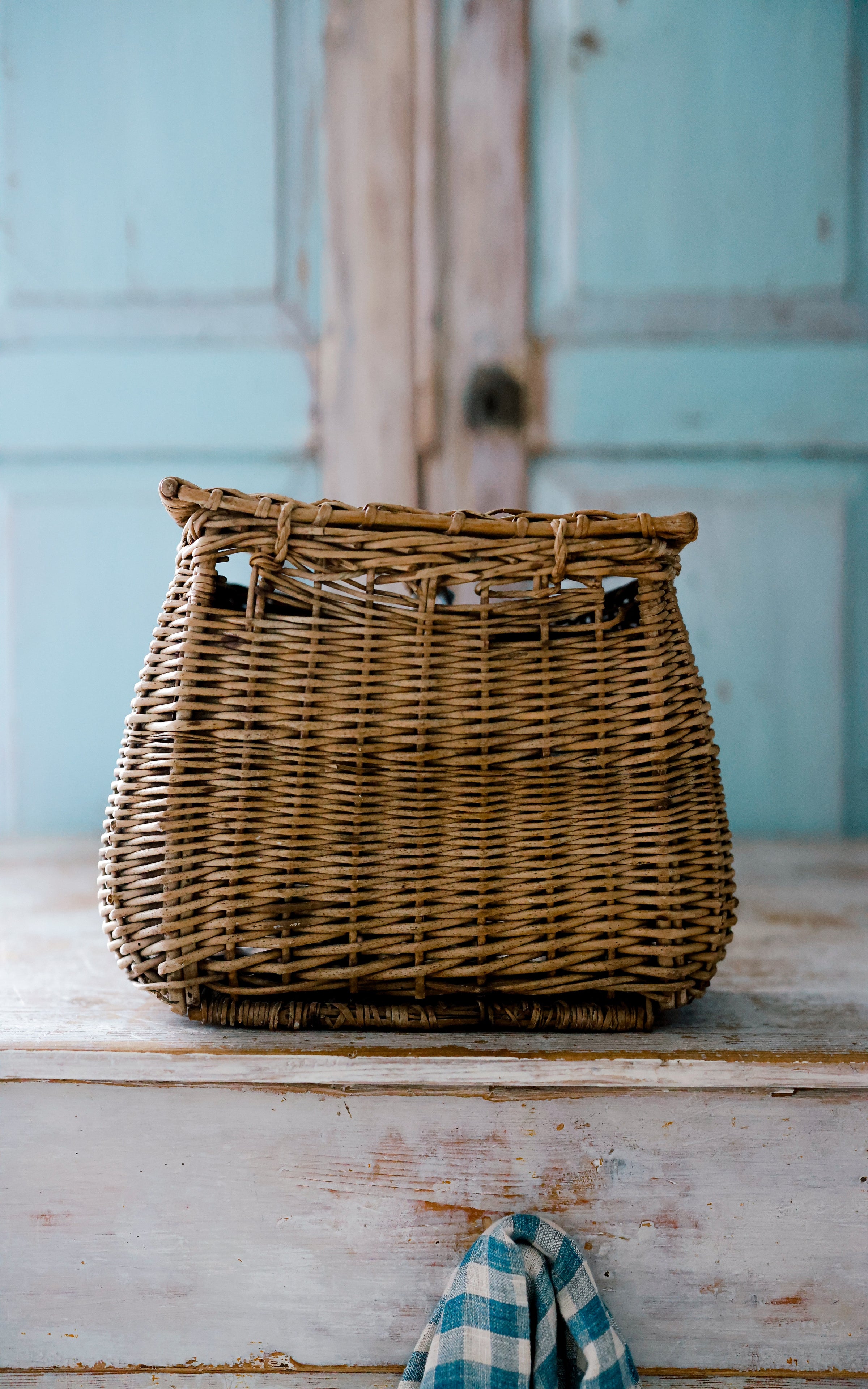 Vintage French Fishing Basket