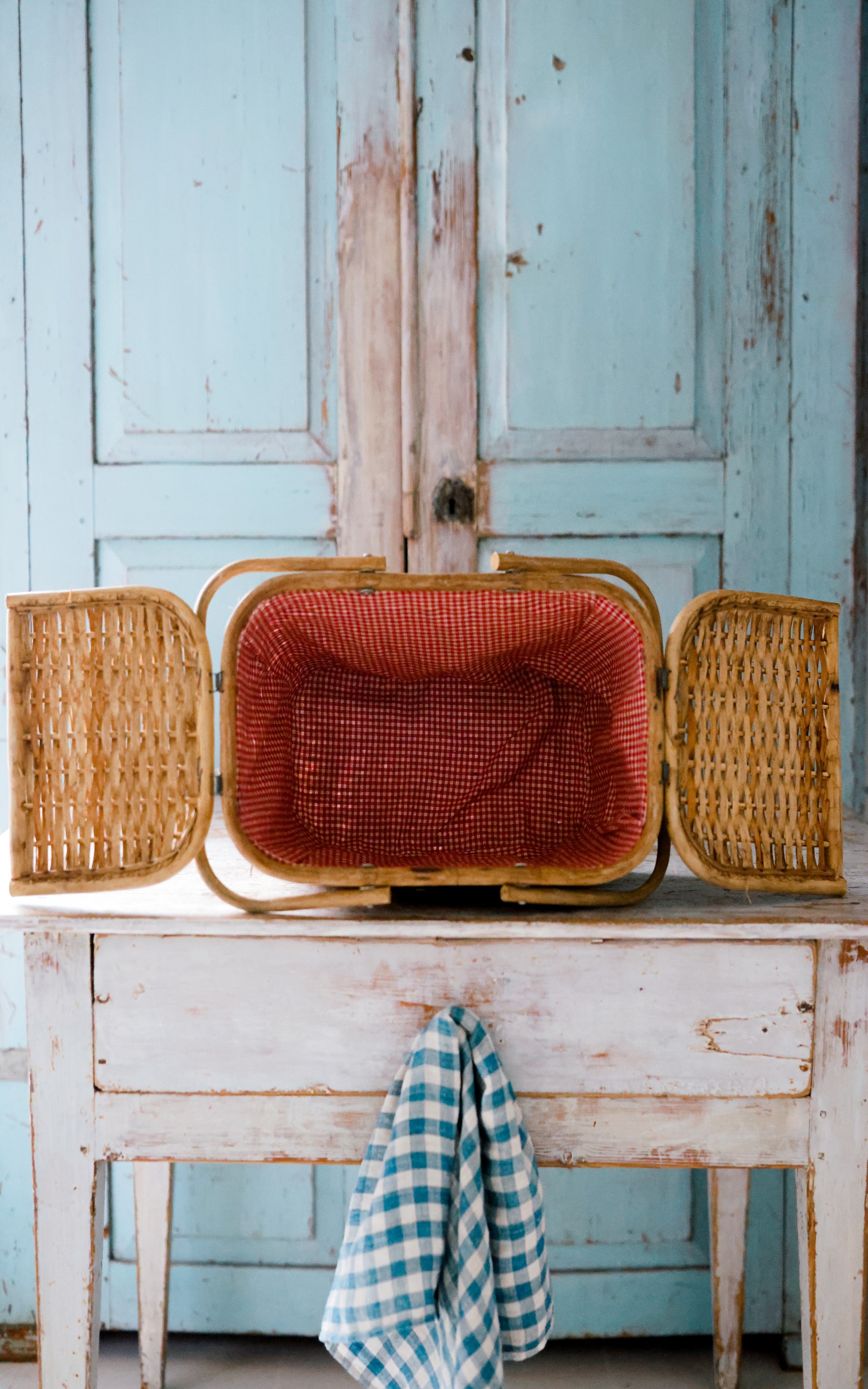 Vintage French Picnic Basket