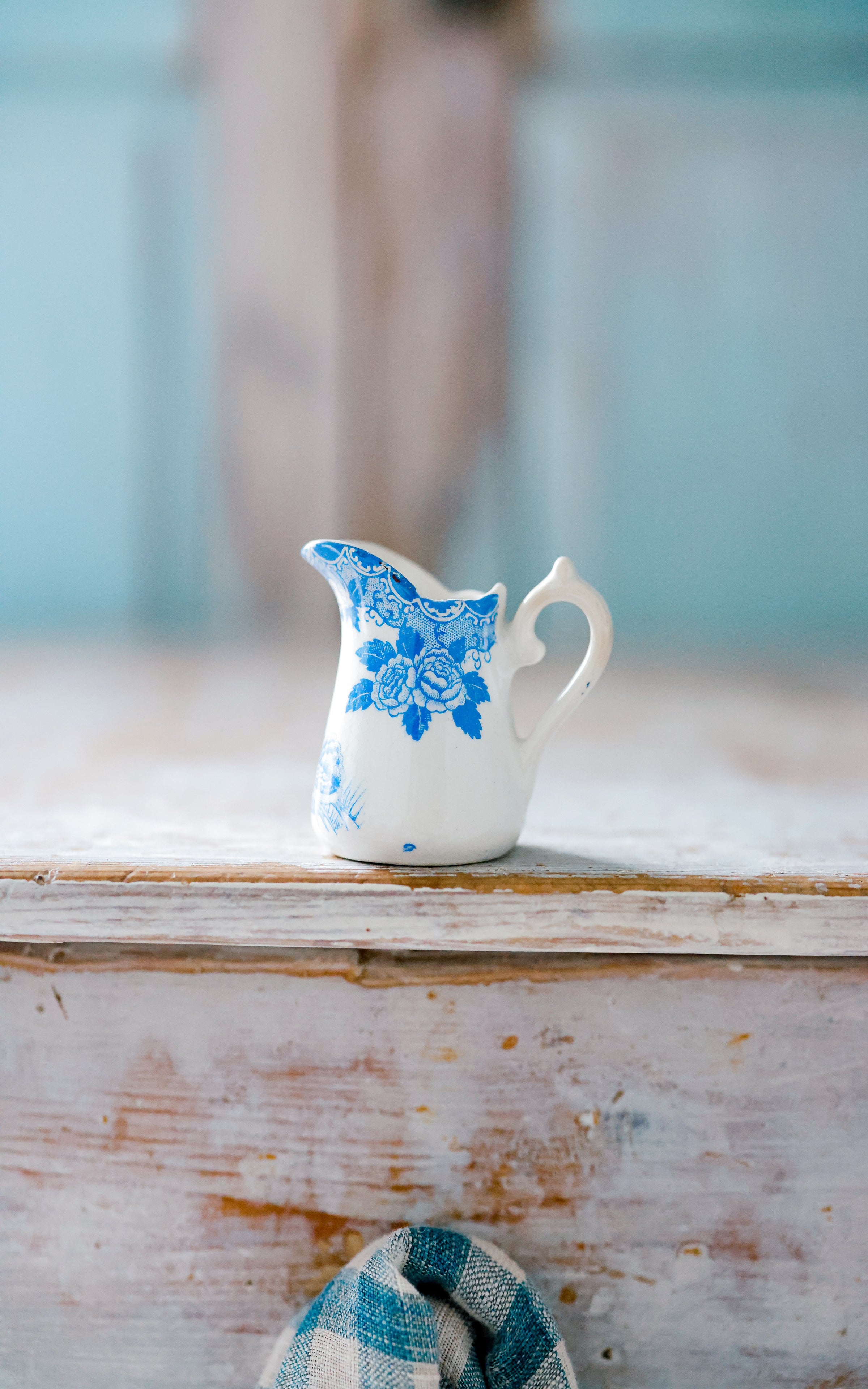 Petite Vintage French Stoneware Pitcher