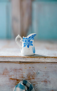 Petite Vintage French Stoneware Pitcher