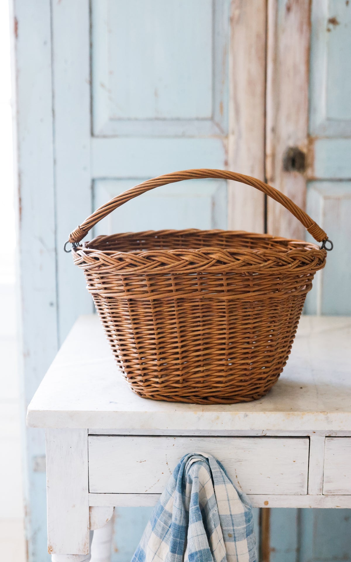 Vintage French Bike Basket
