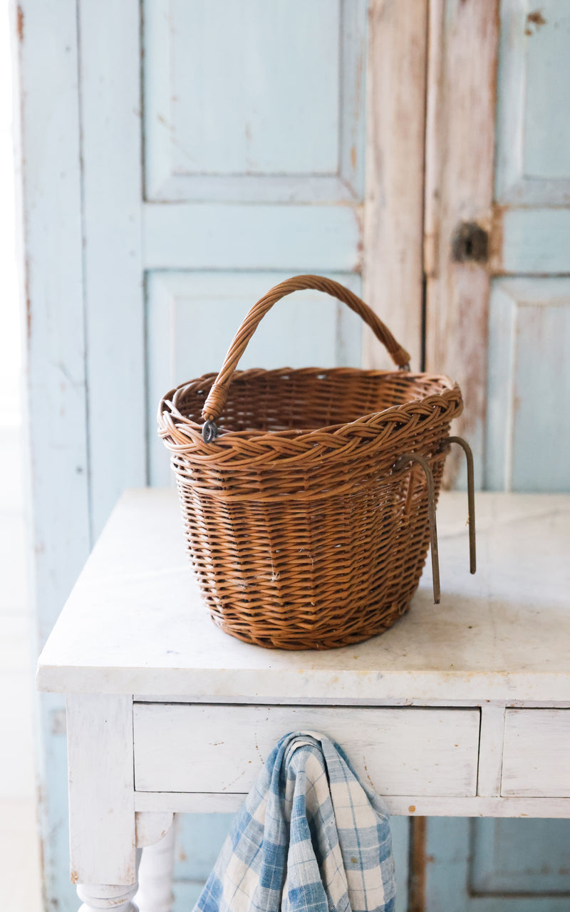 Vintage French Bike Basket