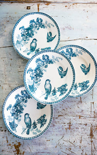 Set of Four Vintage French Stoneware Plates