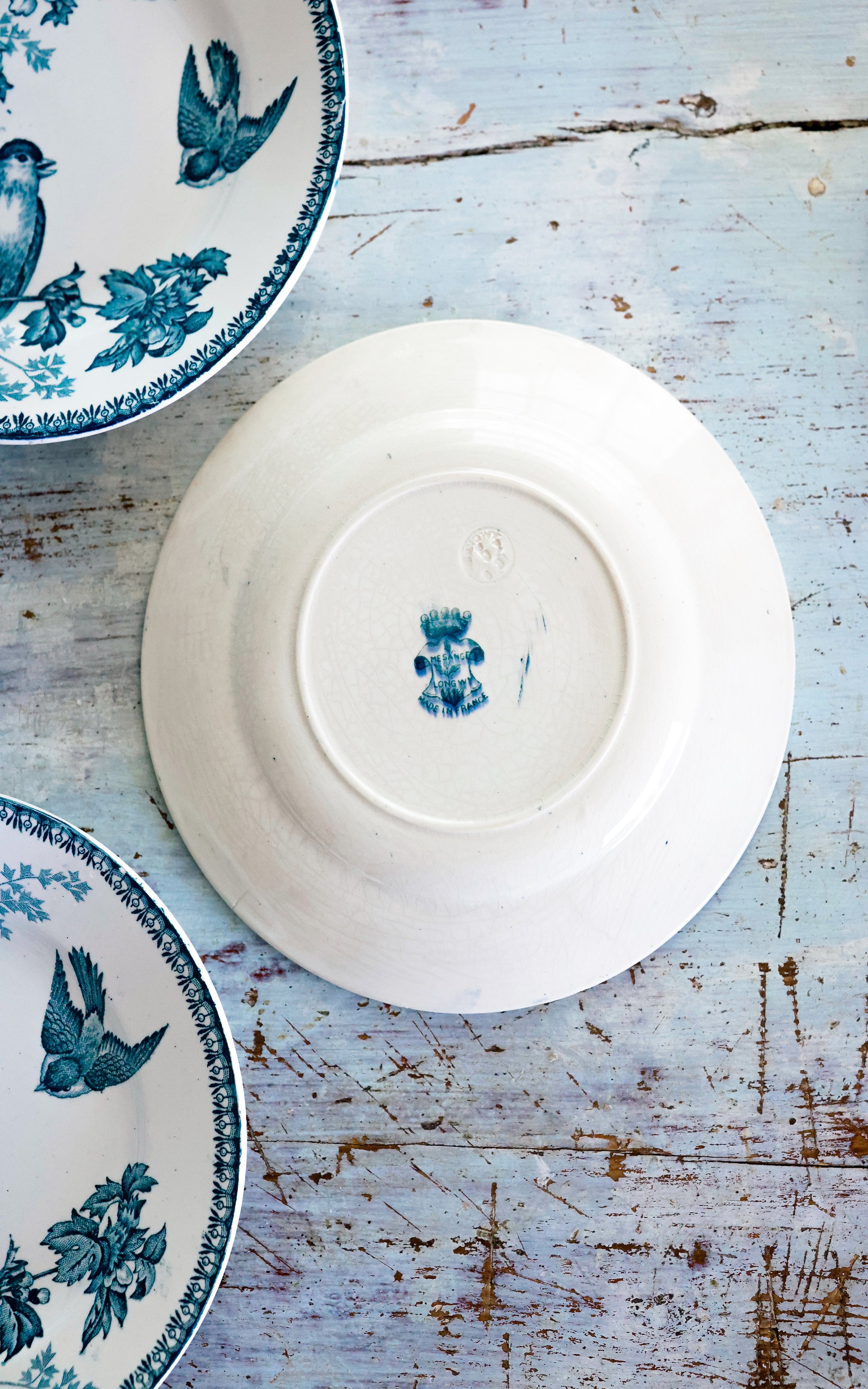 Set of Four Vintage French Stoneware Plates