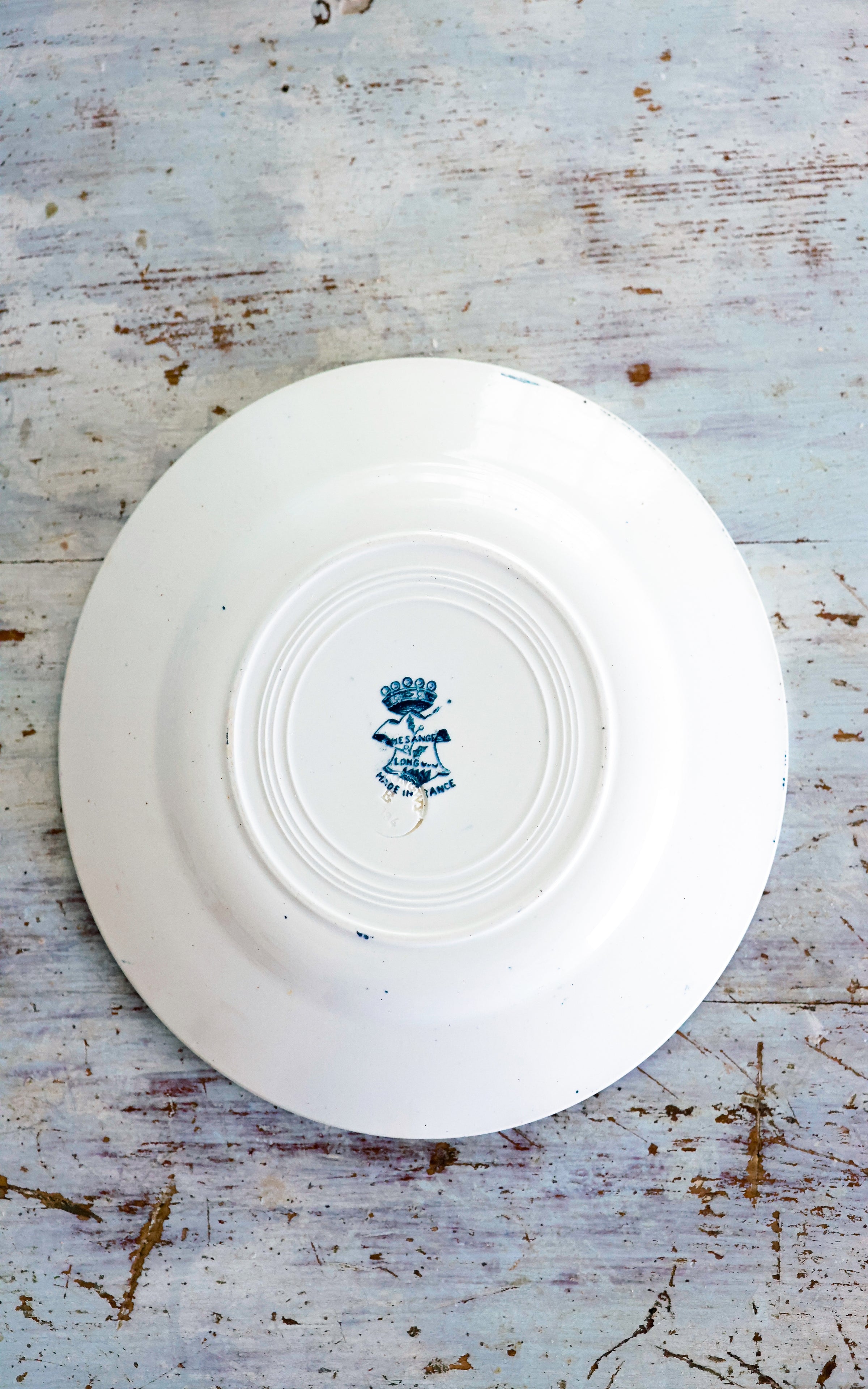 Set of Four Vintage French Stoneware Plates